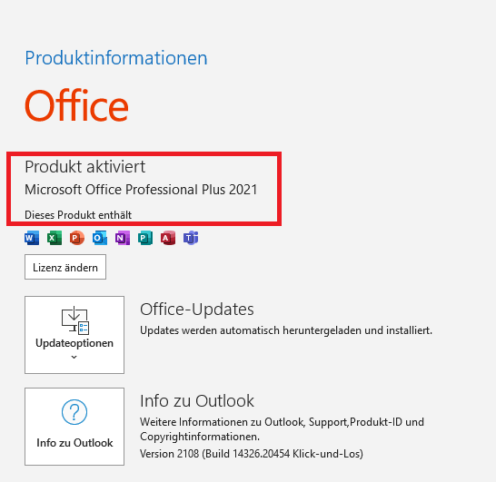 Microsoft Office 2021 mit KMS Tools aktiviert
